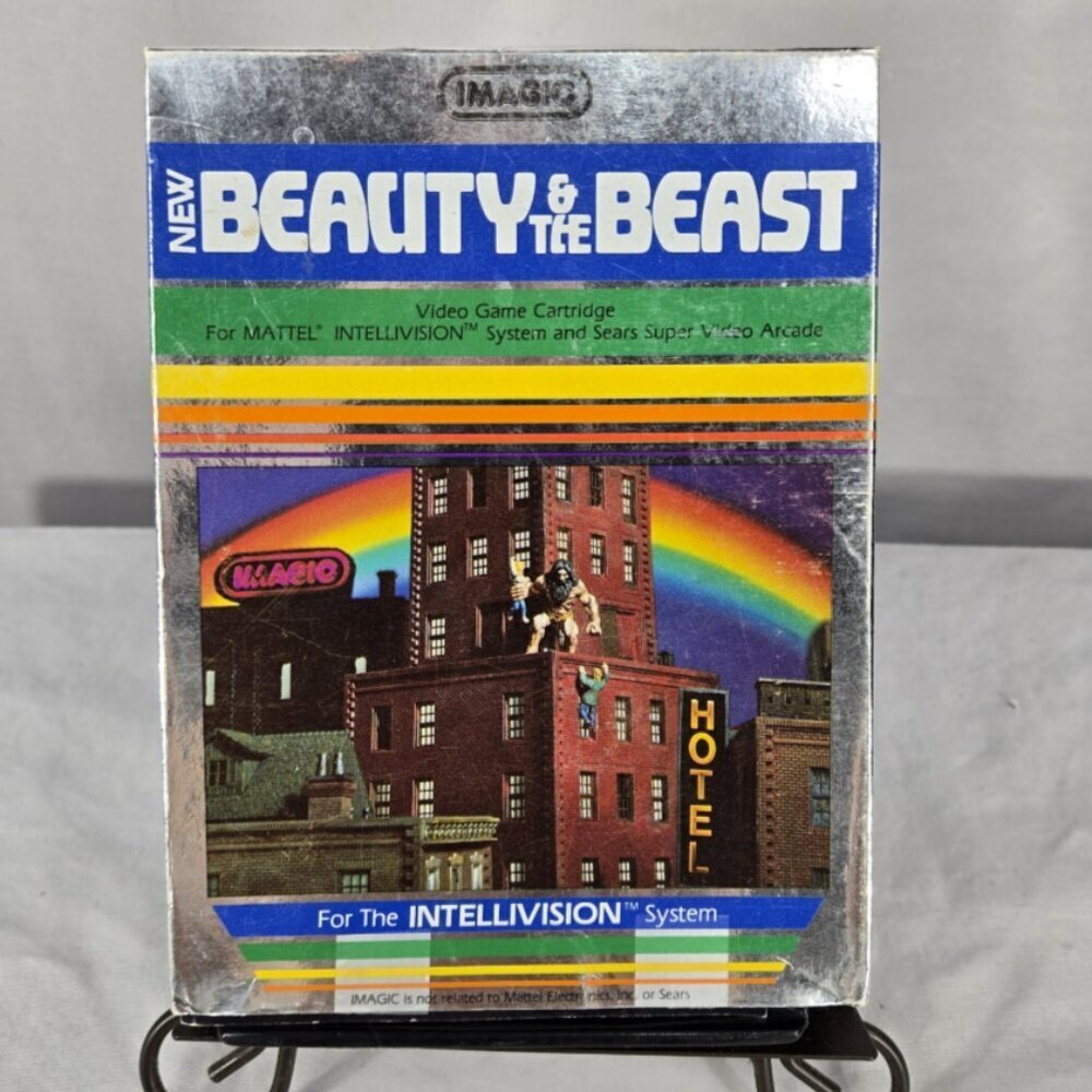 Beauty And The Beast Intellivision Video Game box manual overlays complete Exc